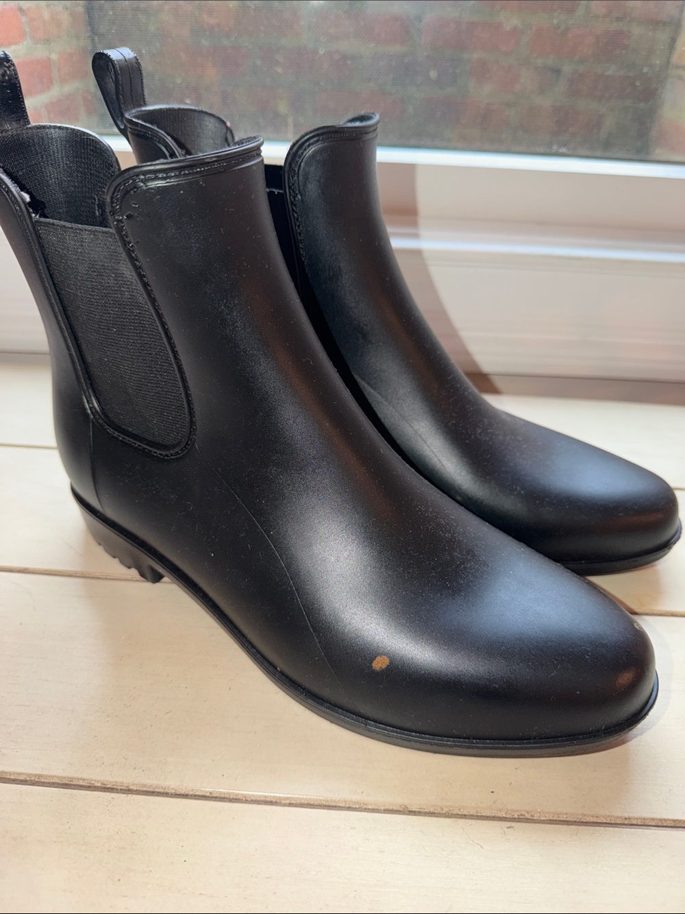 Women’s Black Chelsea-Style Rain Ankle Boots